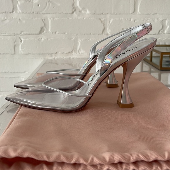 Stuart Weitzman Xcurve Halter Slingback Pumps - Picture 5 of 8